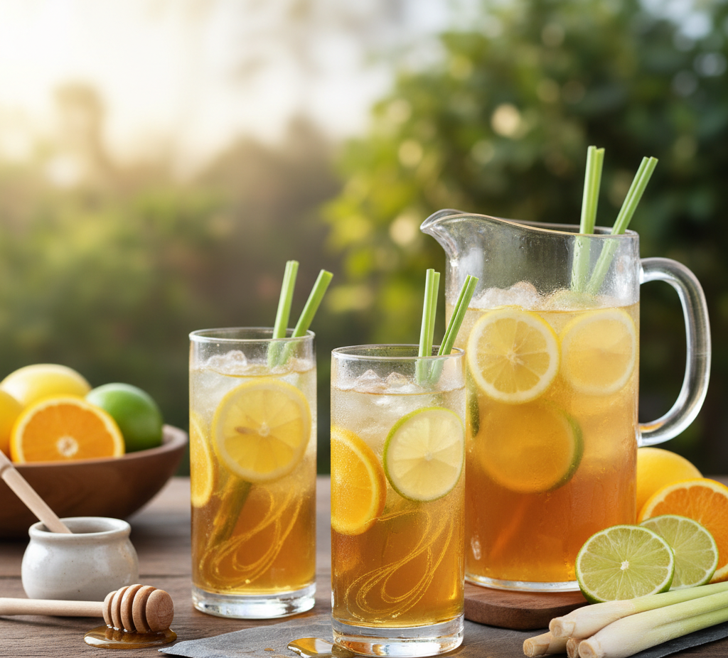 Refreshing Lemongrass Iced Tea with Honey and Citrus: The Ultimate Summer Detox Drink (Top 7 Health Benefits)