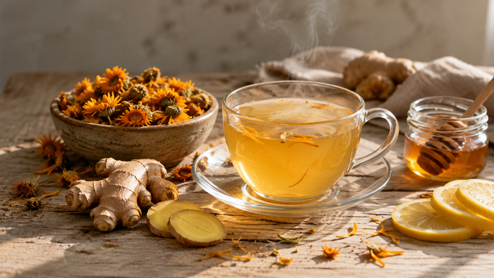 Calendula & Ginger Herbal Tea: 7 Bright and Warming Reasons to Love This Caffeine-Free Infusion