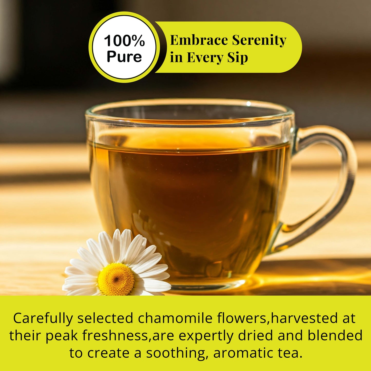 100% pure chamomile tea