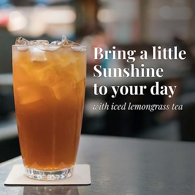 make your day better with a glass of iced lemongrass tea