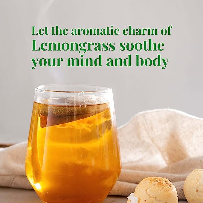 glass of organic lemomgrass tea