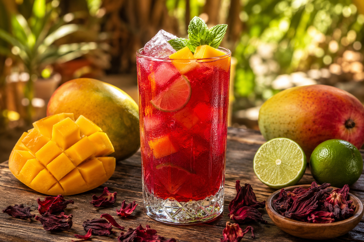 Hibiscus Mango Cooler Recipe | Akshar Herbs