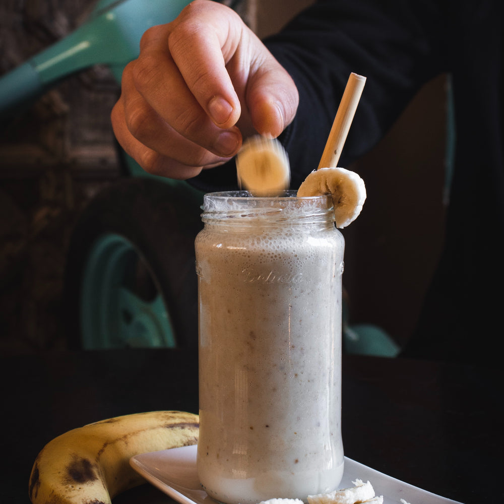 Dried Banana and Ginger Milkshake for you and your family's health
