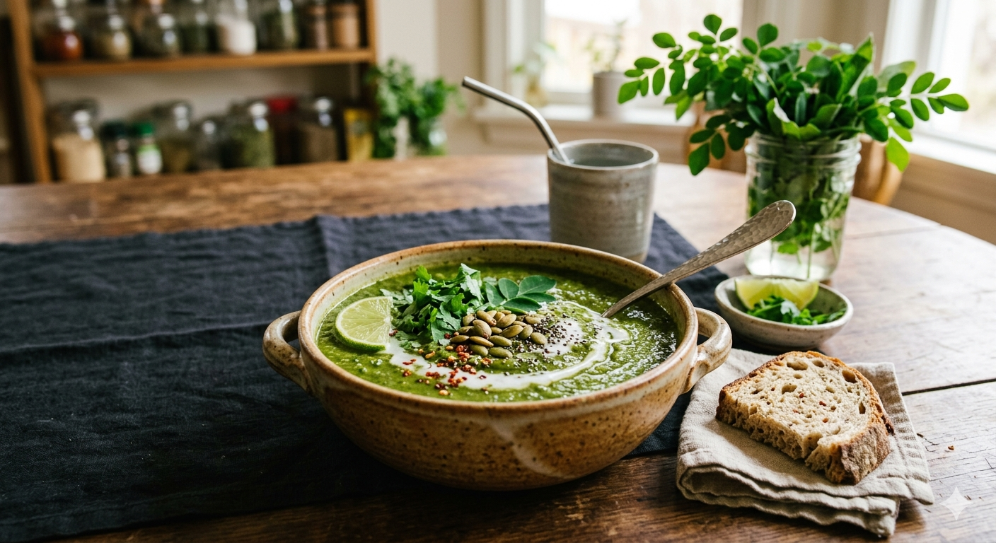 Moringa Superfood Soup | Plant Based Wellness Recipe