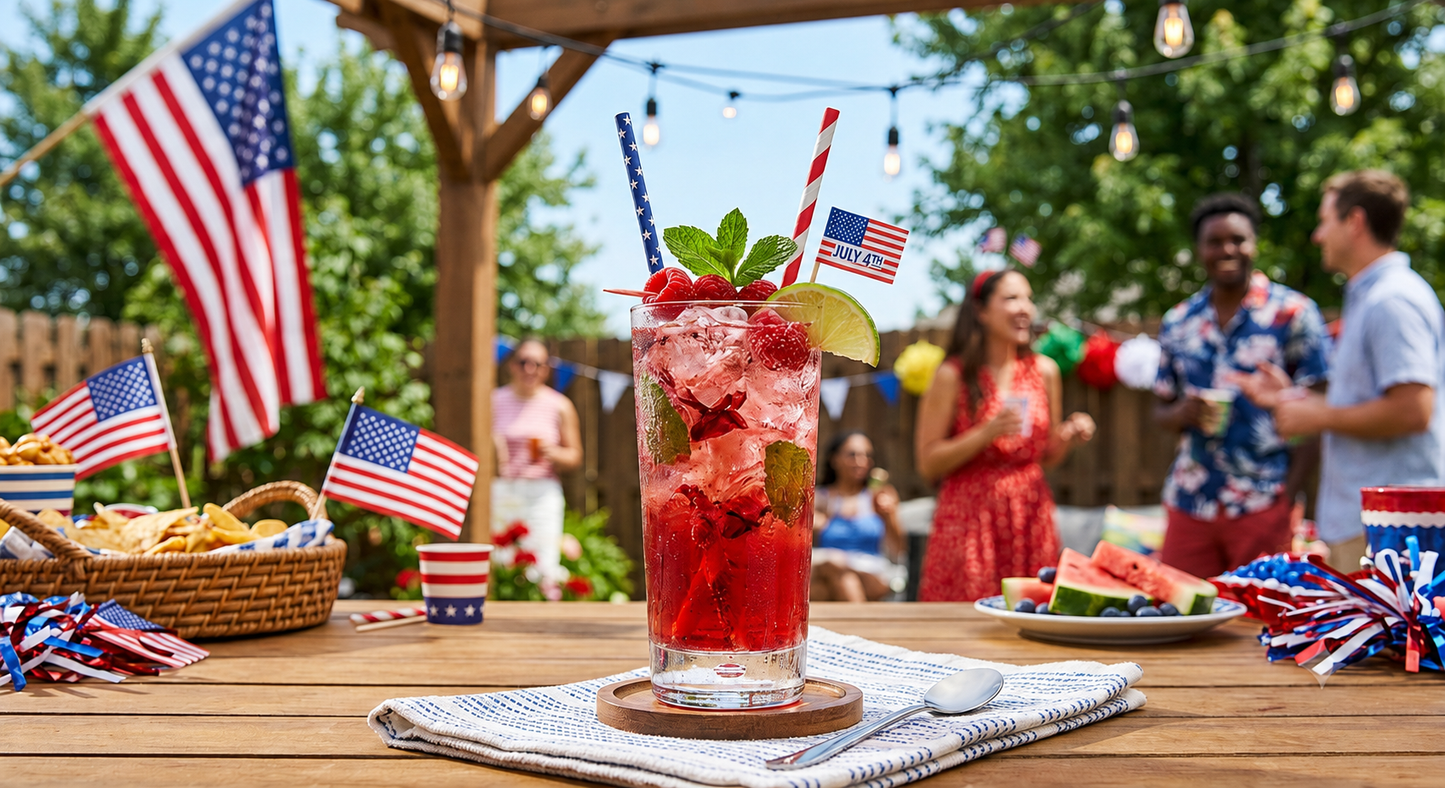 July 4th red hibiscus cooler (patriotic, caffeine-free) is a refreshin Akshit