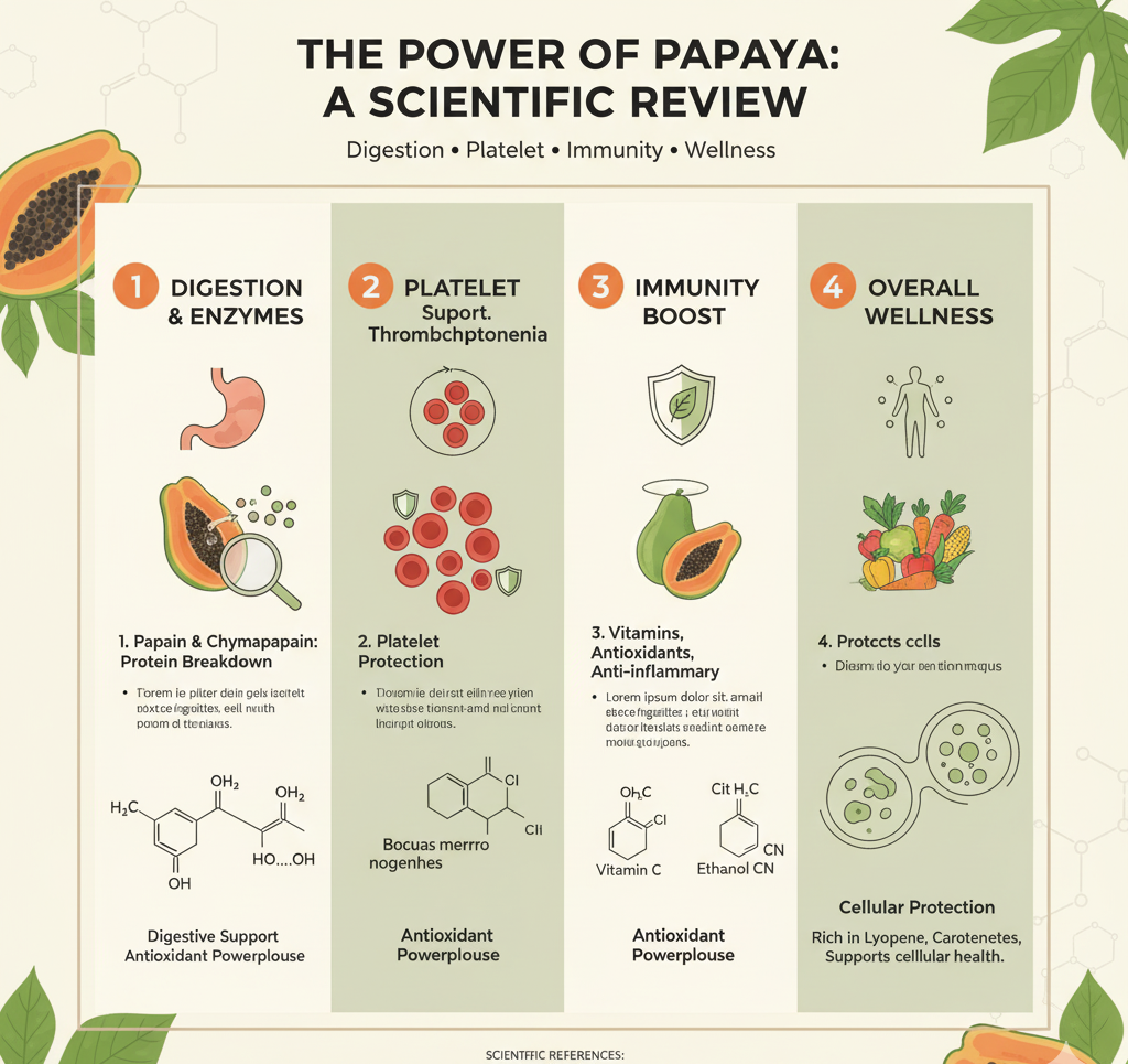 Exploring the science behind papaya extract supplement and related derivatives