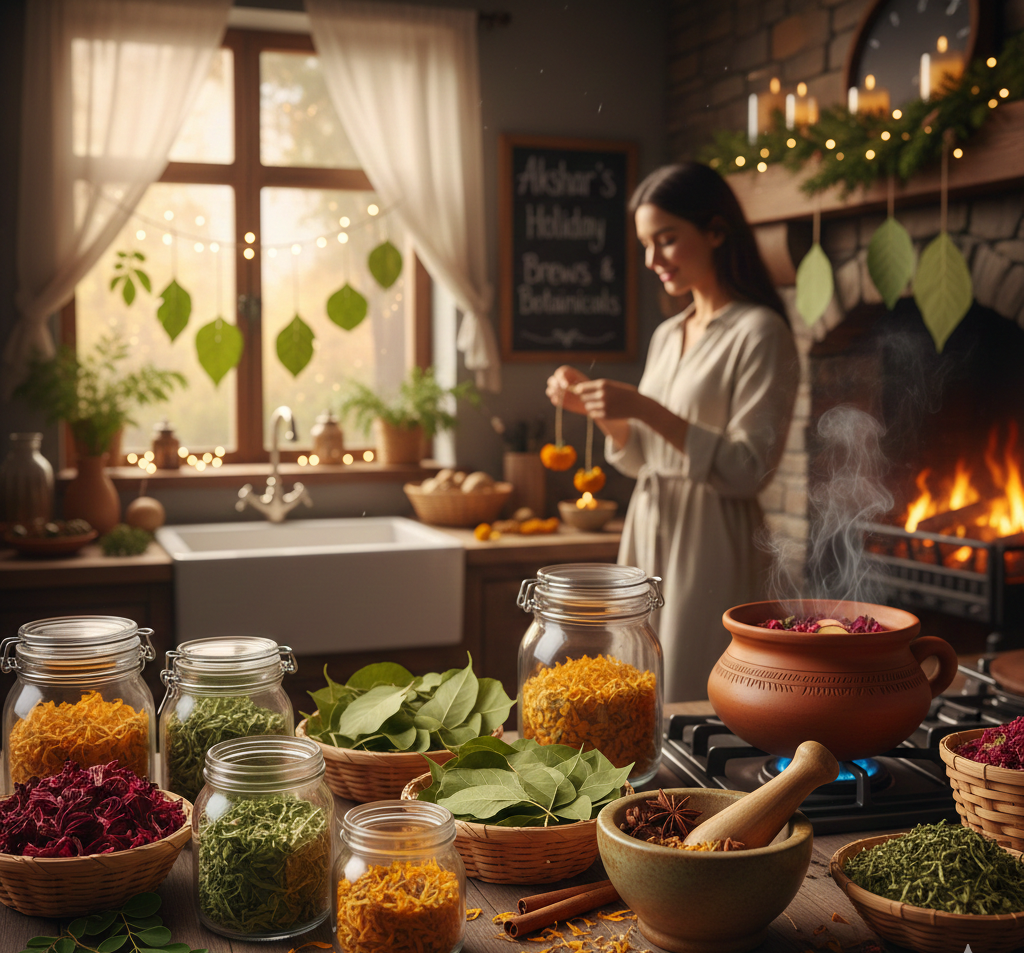 How to Create a Cozy Christmas Kitchen with Herbs, Spices and Festive Baking | Akshar