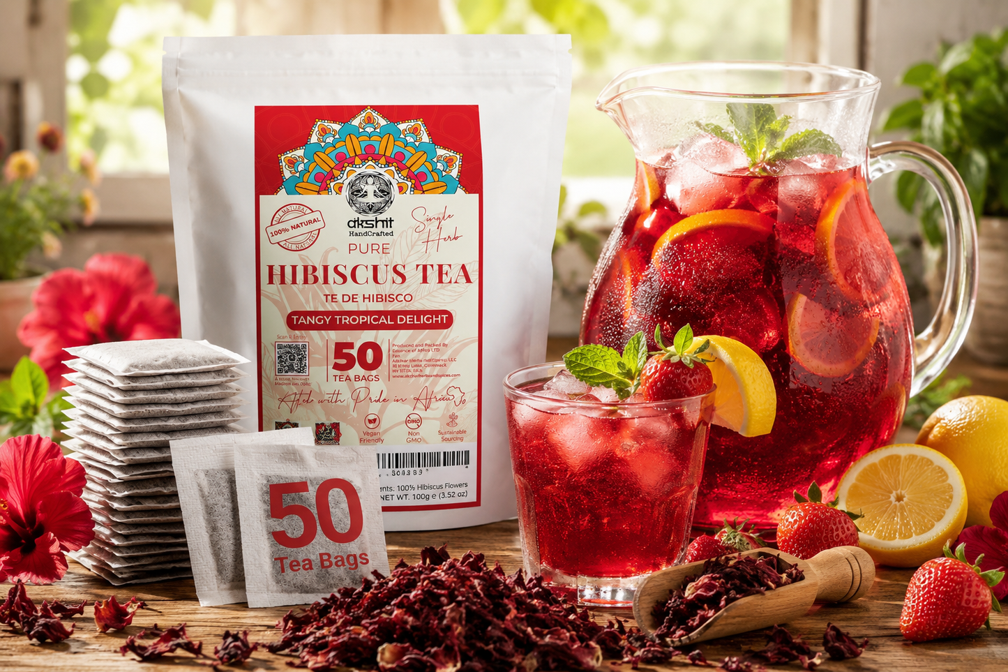 Best Hibiscus Tea Bags for Iced Tea | Akshar Herbs