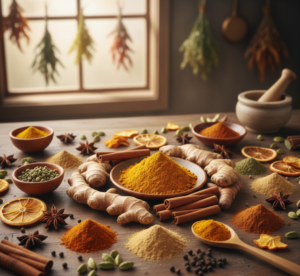 Functional Spices for Inflammation & Anti-Aging: How Turmeric, Ginger and Cinnamon Support Long-Term Wellness