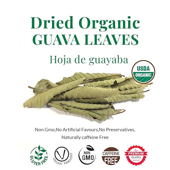 
                  
                    Akshit Organic Dried Guava Leaves 2.6 oz | Pure Guava Leaf | Guava Tea I Hojas De Guayaba orgánica | Feuilles de goyave | Caffeine free | Non GMO | Gluten-free bio Akshit
                  
                