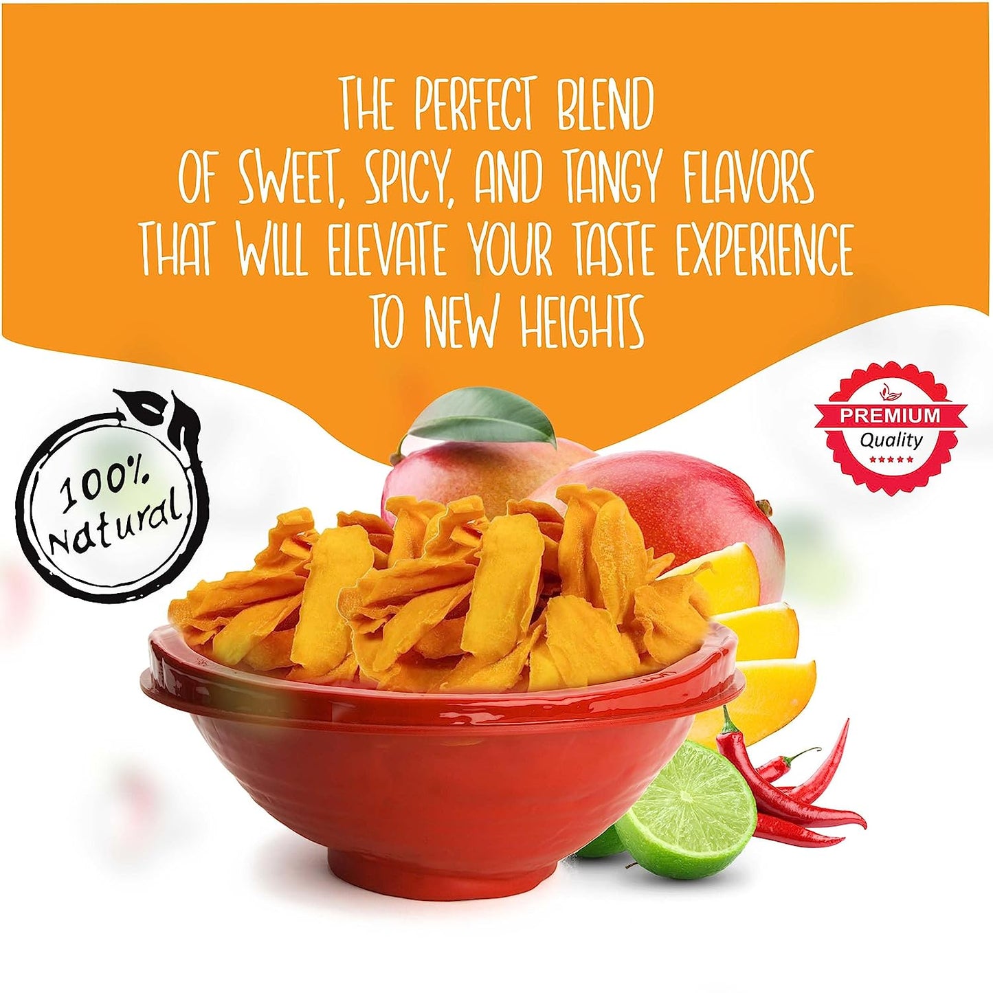 
                  
                    Akshit Organic Dried Mango, 1Pound, Dried Chili Mango Slices with Lime, Unsweetened Dried Mango Slices, Healthy Dehydrated Mango Slices for Adults & Kids, Vegan, Non-Gmo, Organic Mango, No Sugar Added, Dried Mango, Great Source of Vitamins.16oz
                  
                