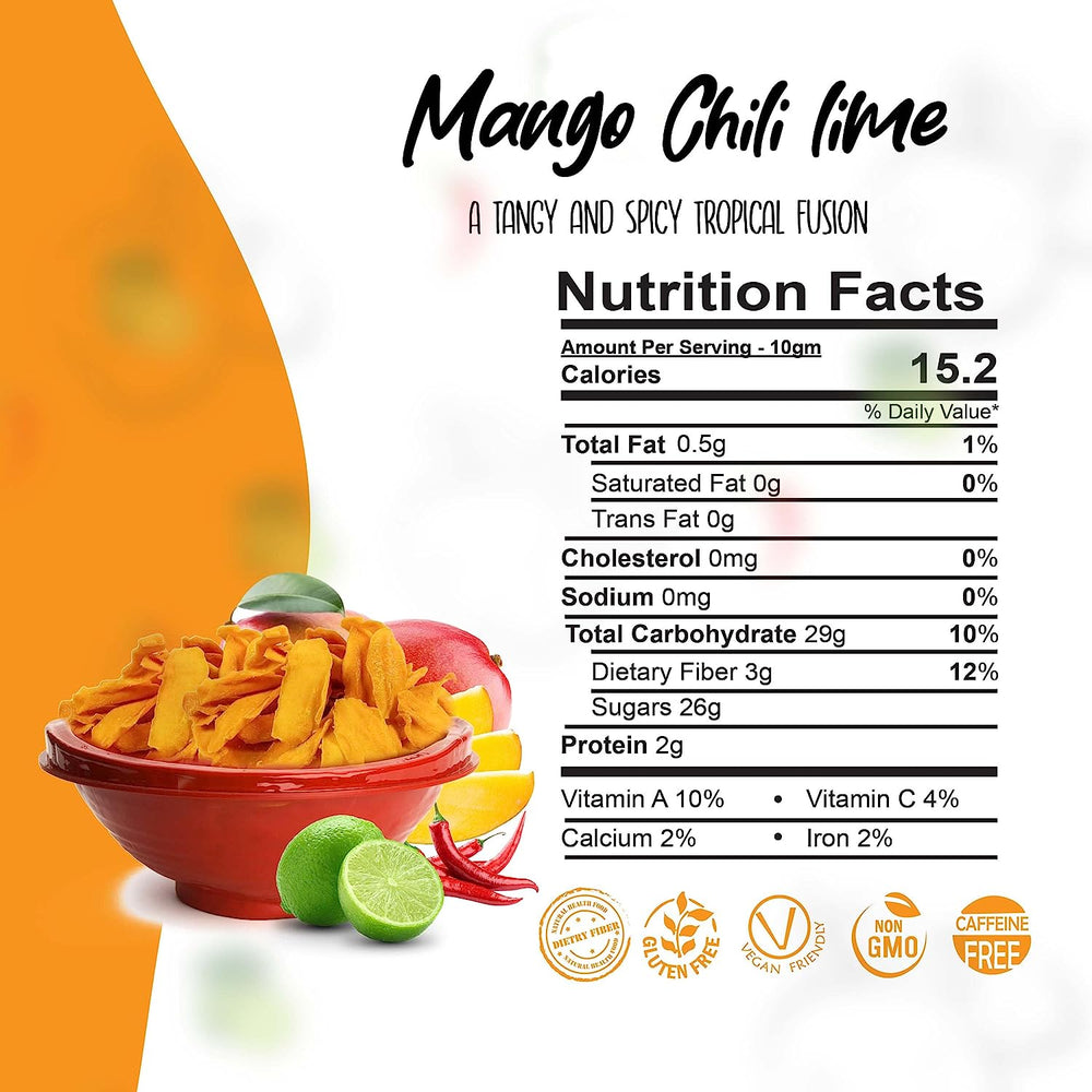 
                  
                    Akshit Organic Dried Mango, 1Pound, Dried Chili Mango Slices with Lime, Unsweetened Dried Mango Slices, Healthy Dehydrated Mango Slices for Adults & Kids, Vegan, Non-Gmo, Organic Mango, No Sugar Added, Dried Mango, Great Source of Vitamins.16oz
                  
                