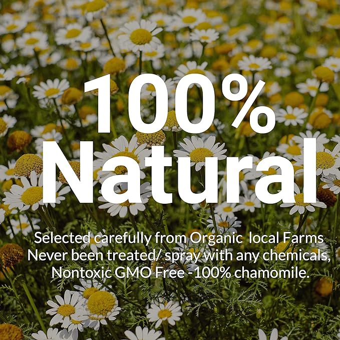 
                  
                    Akshit 75 Organic Chamomile Tea Bags, 100%Pure Natural Chamomile Flowers, USDA Certified, Calm Sleep Tea, Caffeine Free, Relaxing Tea, Non-GMO.
                  
                