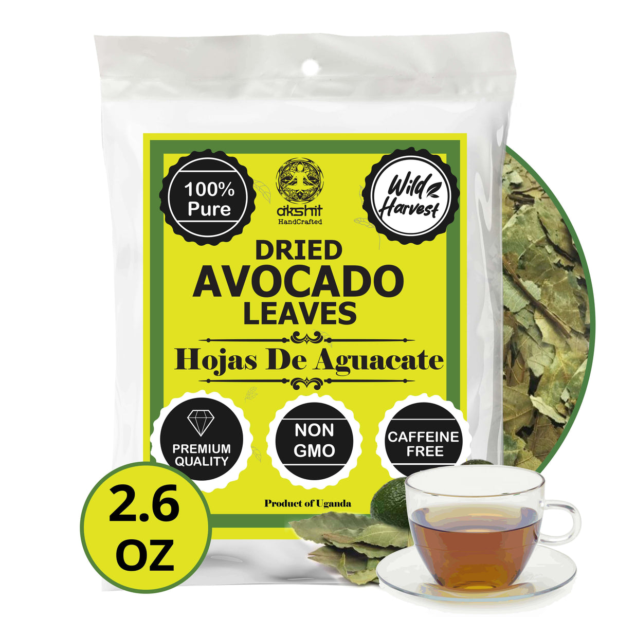 dried avocado leaves loose leaf herbal tea hojas de aguacate natural non GMO vegan caffeine free leaves for tea cooking and wellness