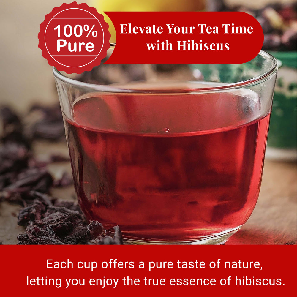 
                  
                    100% pure cup of hibiscus tea
                  
                