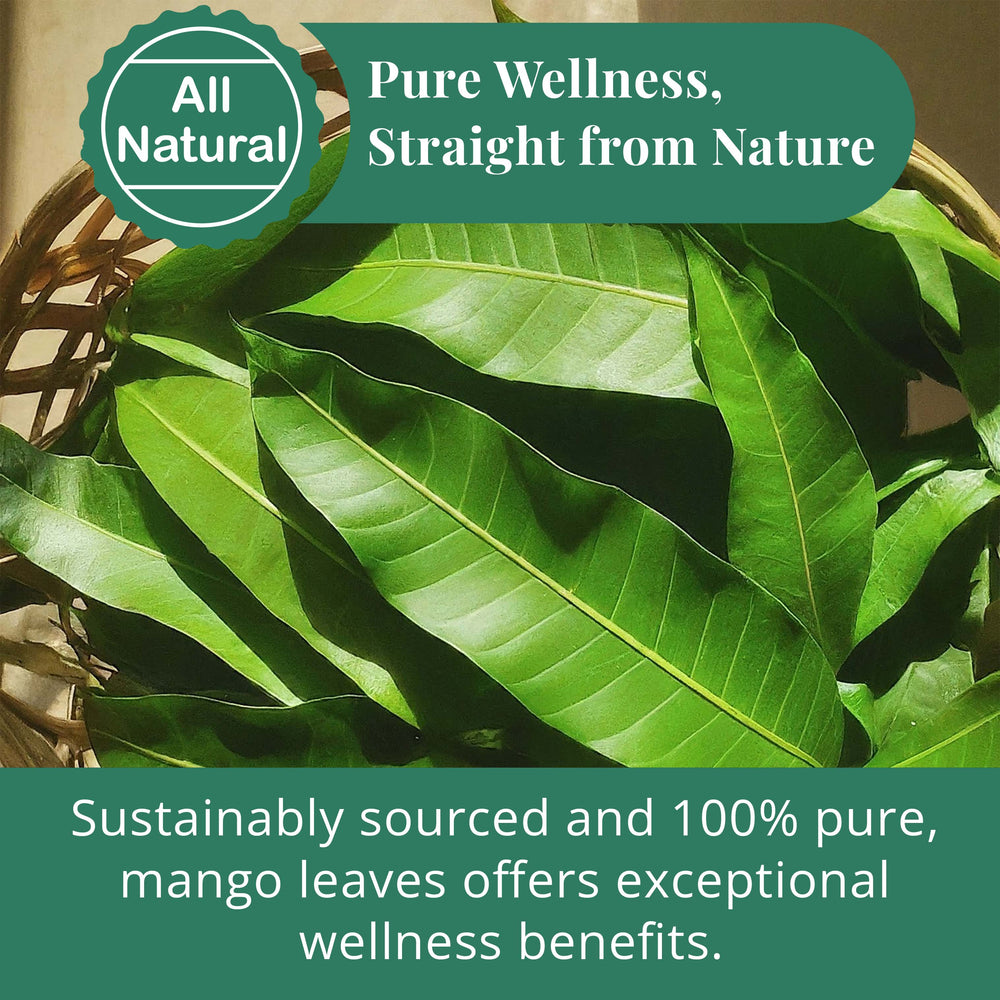 
                  
                    100% pure fresh mango leaves
                  
                