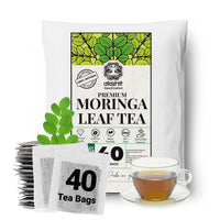 Premium Moringa Tea Bags, 50 Tea Bags, 100% Pure Moringa Leaf Herbal Tea, Caffeine Free, Non-GMO, Vegan, No Sugar, No Artificial Ingredients by Akshit