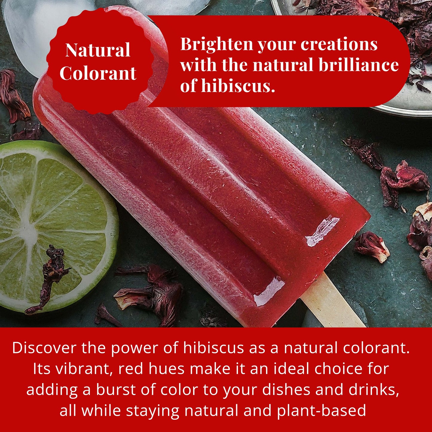 Hibiscus flower as a natural colorant