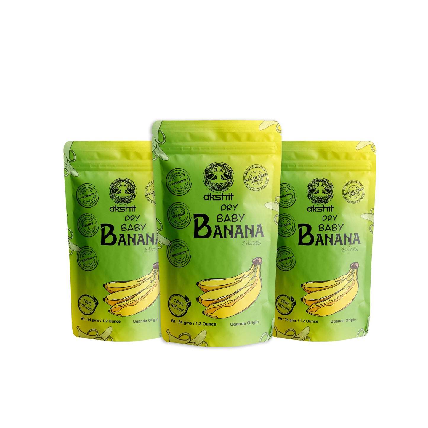 Dry dry baby banana pack of 3 1.2 oz.