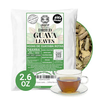 dried guava leaves tea 100 percent natural loose leaf hoj as de guayaba non GMO vegan gluten free herbal tea for digestion and immunity