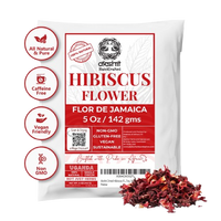 Akshit 5 oz. Dried Hibiscus Flowers (Flor de Jamaica) Tea | Loose Leaf Tea | Caffeine-Free | Vegan Friendly | Fleurs d'hibiscus – Antioxidant Herbal Tea