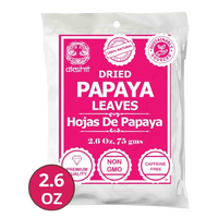 Akshit Papaya Leaves, Hojas de papaya, 2.6oz, Dried Papaya Leaf, Herbal Tea, Non GMO, Caffeine free, Sugar free, Rich In Vitamins.
