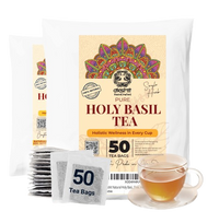 100 Holy Basil Leaf Tea Bags – Herbal Tulsi Tea, 100% Natural Pure Tulsi Loose Leaves, Caffeine-free, Non-GMO, Sugar-Free. by  Akshit