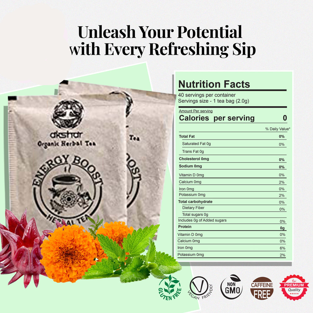 
                  
                    Eco friendly tea bag of energy boost tea 
                  
                