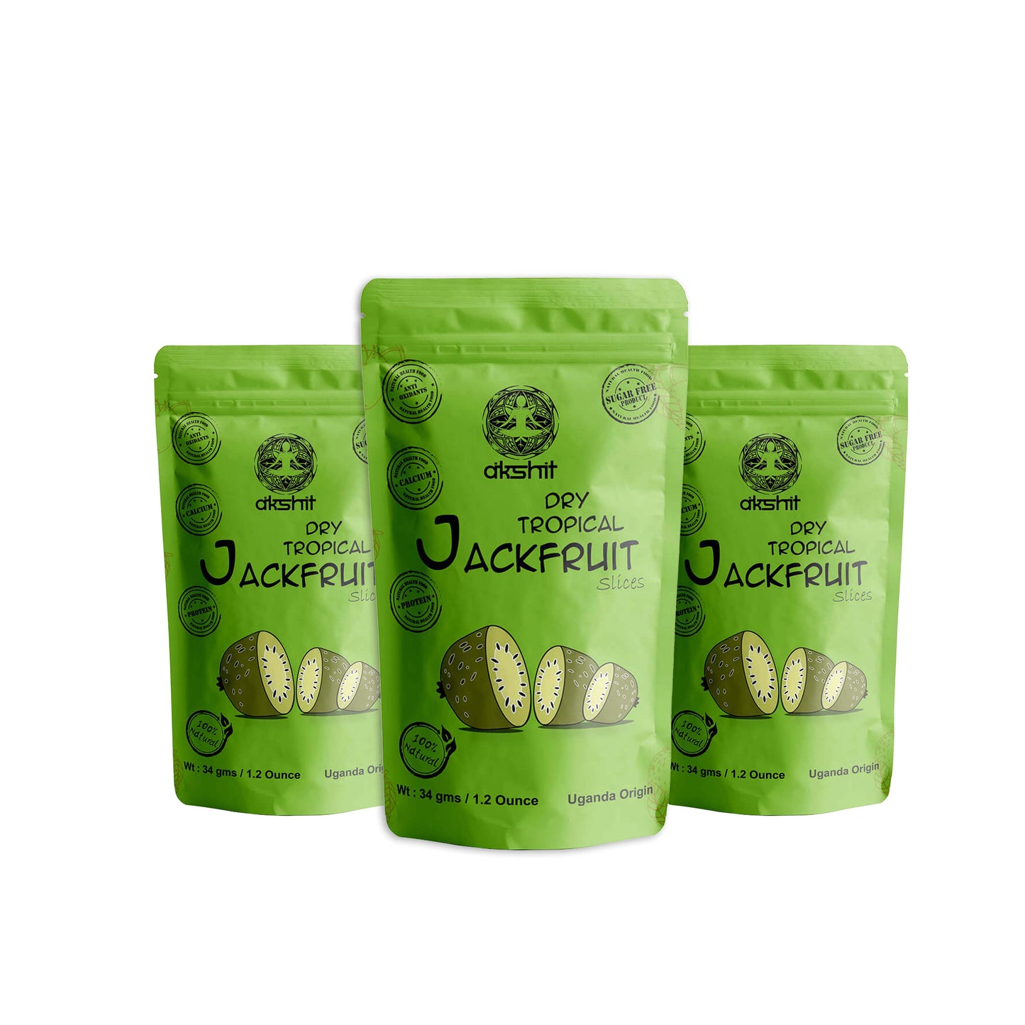 Dry tropical Jackfruit pack of 3 1.2 oz.