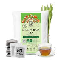 50 Lemongrass Tea Bags, Te De Limon, 100% Natural, Premium Lemon Grass Tea, Relaxing & Calming, Non-GMO, Caffeine-Free. by Akshit.