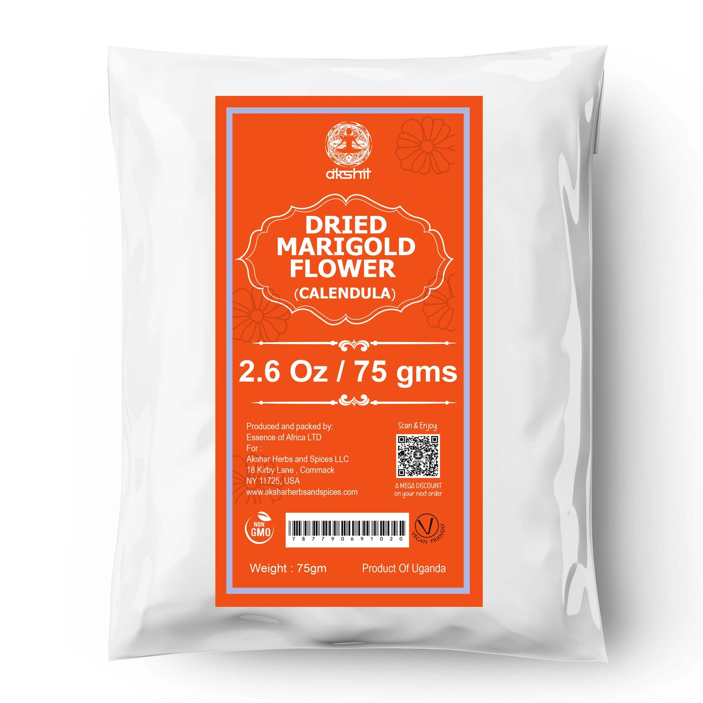 Akshir dried marigold flower ( calendula) 2.6 oz