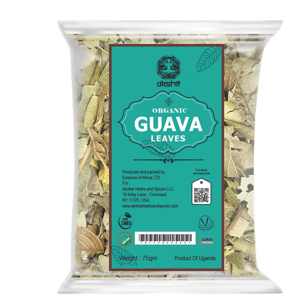 Akshit Organic Dried Guava Leaves guava leaves , guava tea, guava leaf tea, hoja de guayaba , fresh guava leaves