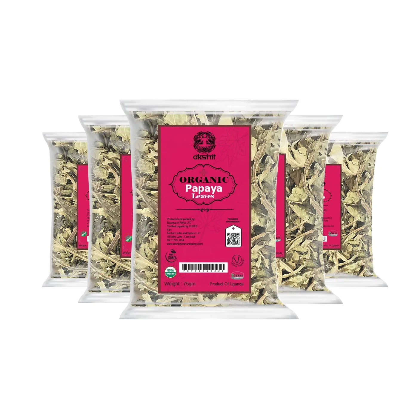 
                  
                    Organic Papaya Leaves 2.4 oz I orgánico papaya hoja I Feuilles de papaye bio Akshit
                  
                