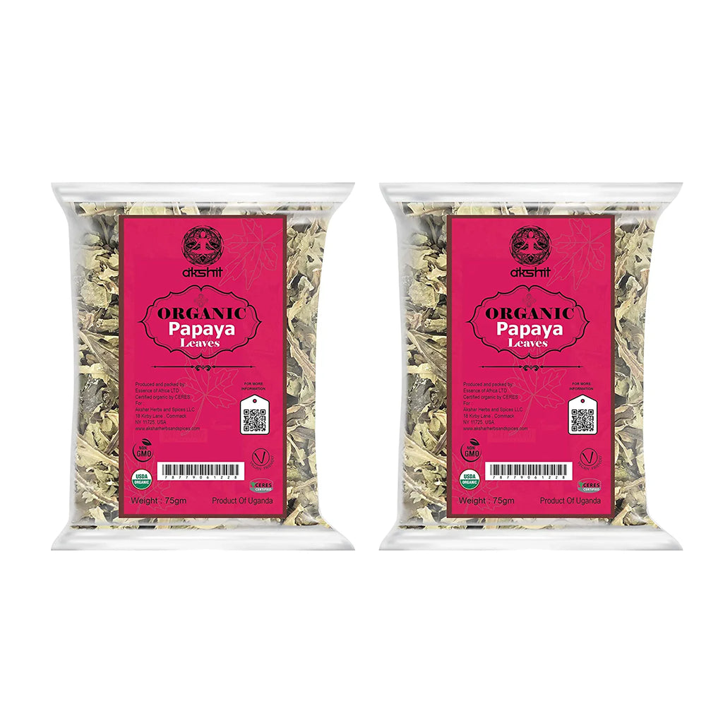 
                  
                    Organic Papaya Leaves 2.4 oz I orgánico papaya hoja I Feuilles de papaye bio Akshit
                  
                