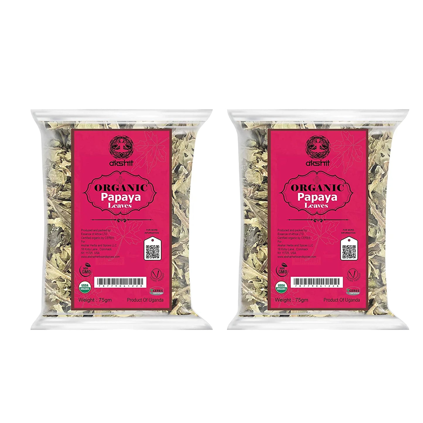 
                  
                    Organic Papaya Leaves 2.4 oz I orgánico papaya hoja I Feuilles de papaye bio Akshit
                  
                