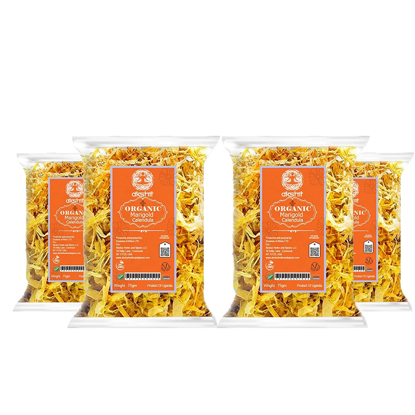 
                  
                    Akshit Organic Dried Calendula (Marigold) flowers,  Calendula Tea, 2.4 oz I Calendula Officinalis| orgánico caléndula pétalos I Akshit Pétales de Souci Bio| Flor De Calendula
                  
                