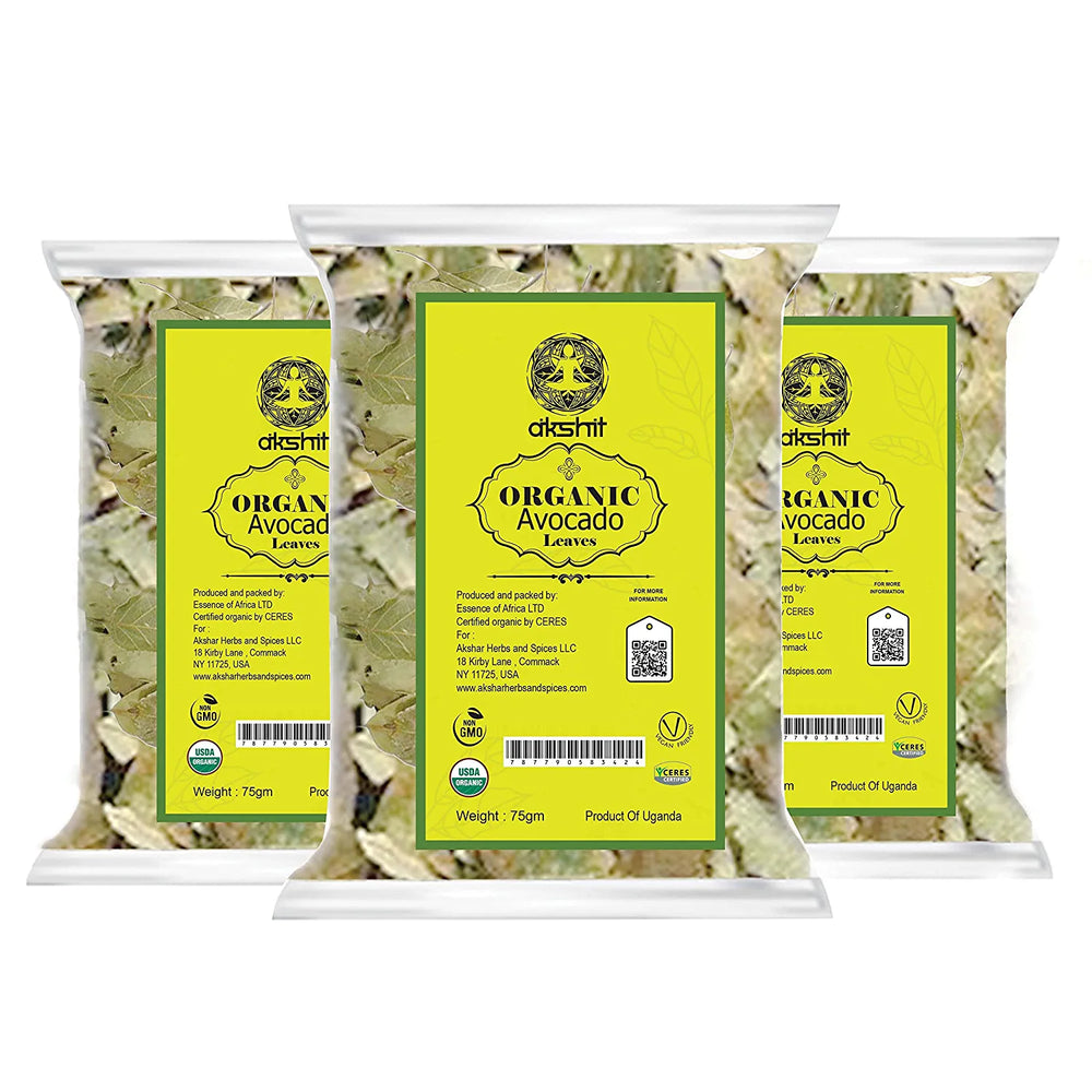 
                  
                    Organic Dried Avocado Leaves, Hojas De Aguacate,100% USDA Certified, Avocado Leaf Tea, Loose Leaf Tea, NON-GMO, caffeine free, vegan, gluten free. 2.6oz (75gm).Makes 28 cups
                  
                