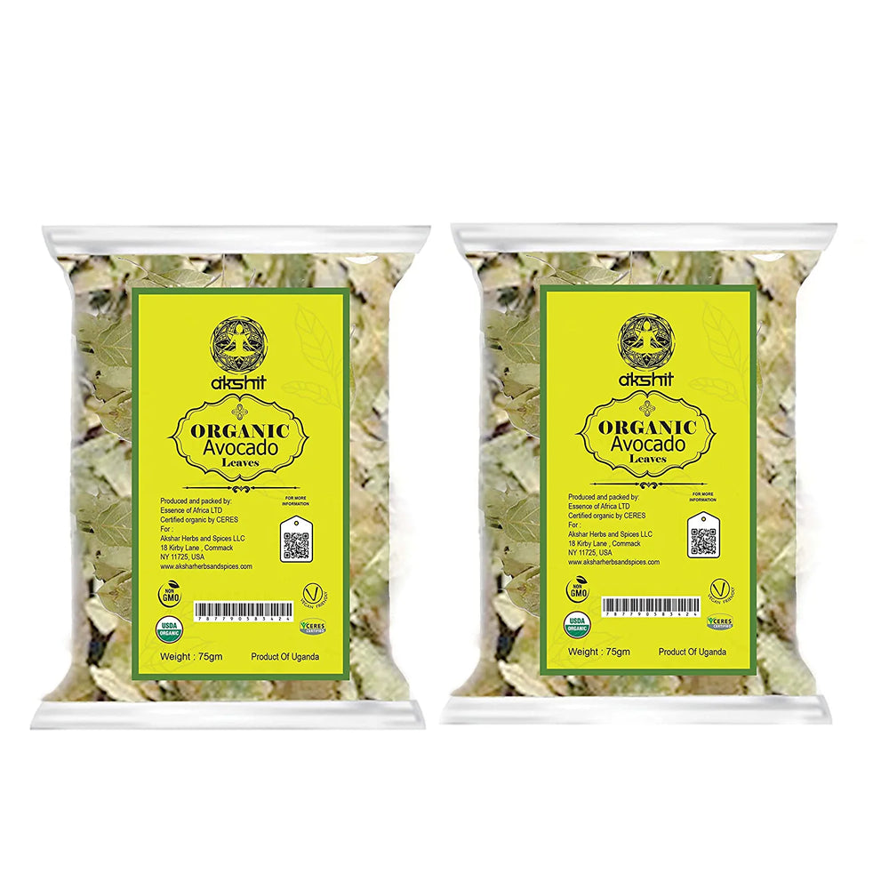 
                  
                    Organic Dried Avocado Leaves, Hojas De Aguacate,100% USDA Certified, Avocado Leaf Tea, Loose Leaf Tea, NON-GMO, caffeine free, vegan, gluten free. 2.6oz (75gm).Makes 28 cups
                  
                