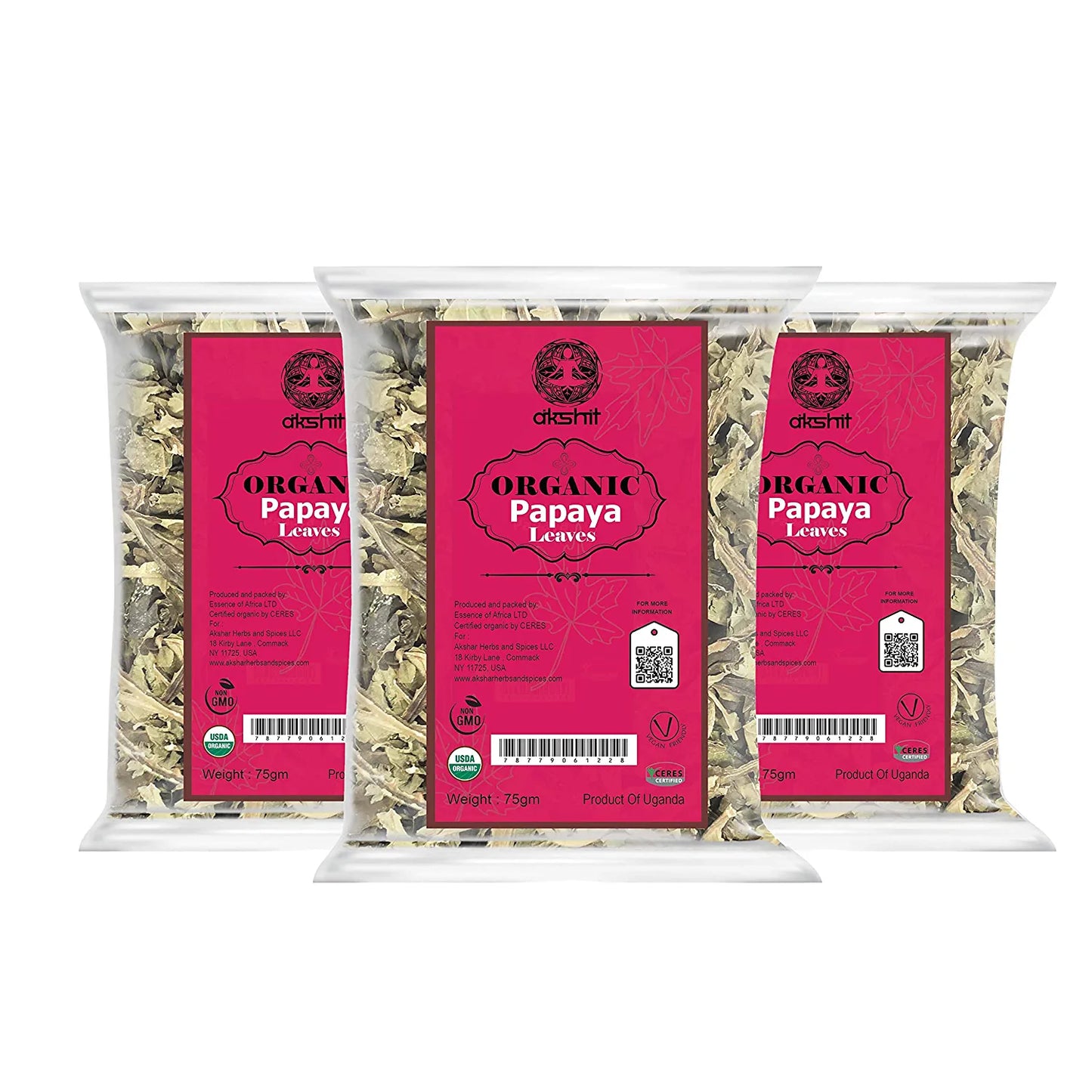 
                  
                    Organic Papaya Leaves 2.4 oz I orgánico papaya hoja I Feuilles de papaye bio Akshit
                  
                