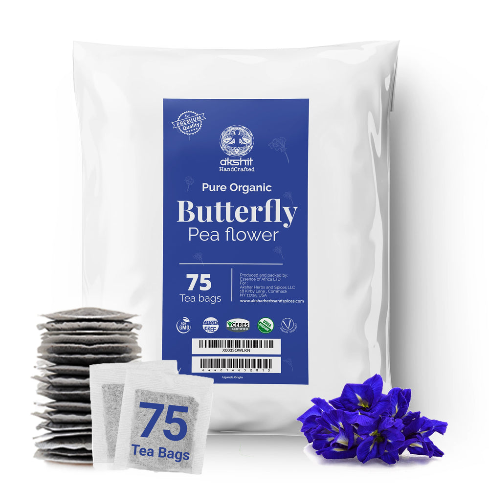 Organic Butterfly pea flowers tea | Dried Butterfly pea flowers | clitoria ternatea | Blue butterfly pea flowers for cocktails, mocktails , skin tea , hair Growth tea