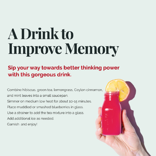 
                  
                    a drink to improve memory
                  
                