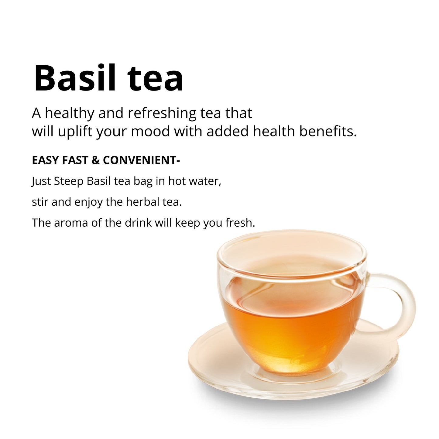 
                  
                    Basil tea . A healthy and refreshing tea that will uplift your mood with added health benefits. EASY FAST & CONVENENT. Just Steep basil tea bag in hot water, stir and enjoy the herbal tea. The aroma of the drink will keep you fresh. Organic Tulsi Tea Tulsi Leaves Organic Herbal teas tulsi spice dried holy basil leaves loose leaf tea natural stress relief tulsi stress relieving tulsi basil energizing tulsi basil tea dried Tulsi immunity booster medicinal herb adaptogenic tea
                  
                
