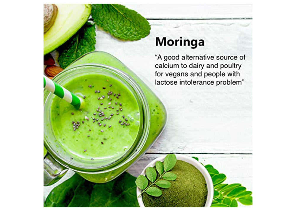 Akshit Moringa Leaf Powder| USDA Organic |Vitamins and Mineral Supplement 6 oz - Akshar herbs and spices  Moringa health benefits ( marango beneficios para la salud )