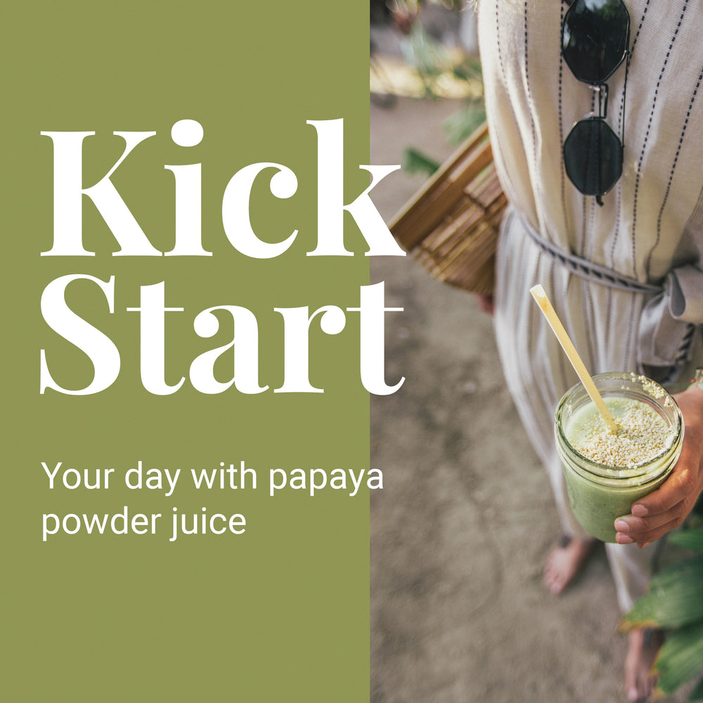 
                  
                    Kick Start. Your day with papaya powder juice .Akshit Organic Papaya Powder
                  
                