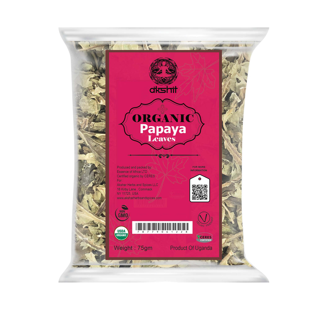 Organic Papaya leaves | feuilles de papaye bio Akshit USDA Certified 