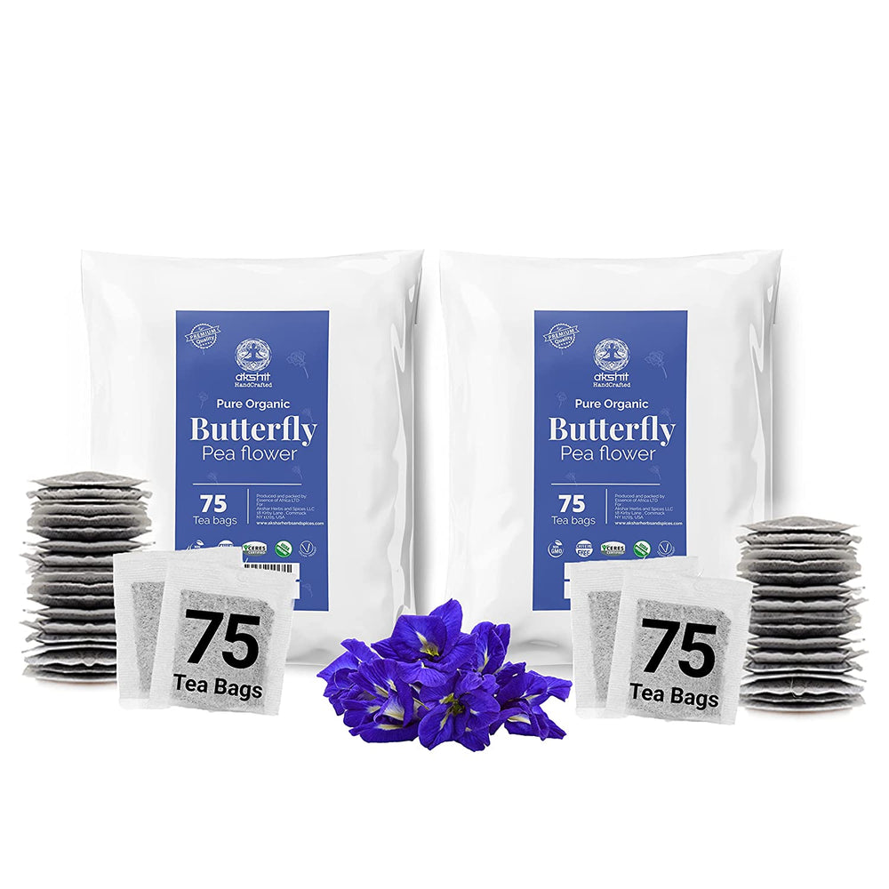 
                  
                    Organic Butterfly pea flowers tea | Dried Butterfly pea flowers | clitoria ternatea | Blue butterfly pea flowers for cocktails, mocktails , skin tea , hair Growth tea
                  
                