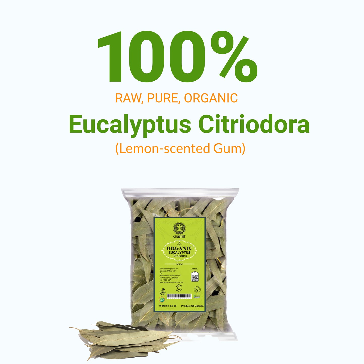 
                  
                     Whole Eucalyptus Citriodora Natural Herbal Leaf| Organic Citriodora Loose Leaf I Non GMO I Vegan I Gluten Free
                  
                