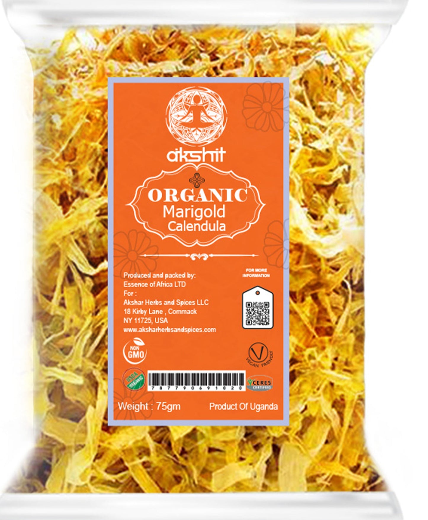 
                  
                    Organic dried Marigold Petals 2.4 oz I orgánico caléndula pétalos I Akshit Pétales de Souci Bio
                  
                